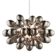 Infinity 8 Lights Electro Glass Pendant Light In Black Chrome - UK