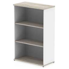 Ingle MFC Home And Office Bookcase With 3 Shelves In Grey White - UK