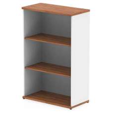 Ingle MFC Home And Office Bookcase With 3 Shelves In Walnut White - UK