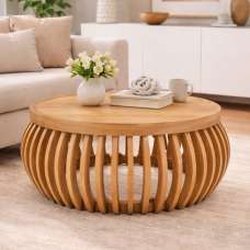 Inglewood Small Wooden Coffee Table In Natural - UK