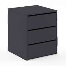 Ionia Wooden Chest of 3 Drawers In Matt Black - UK
