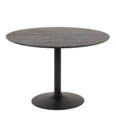 Ionia Wooden Dining Table Round In Black Ash - UK