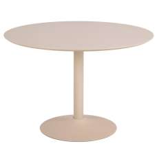 Ionia Wooden Round Dining Table In Beige - UK