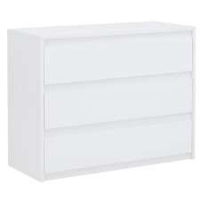 Iowa High Gloss Chest Of 3 Drawers In White - UK