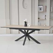 Irmo Small Wooden Extending Dining Table In Dune Oak - UK
