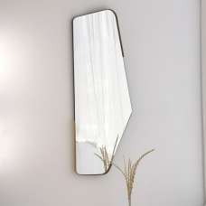 Irregular Glass Wall Mirror with Black Metal Frame - UK