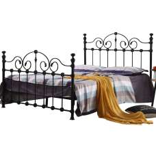 Irvine Metal King Size Bed In Black - UK