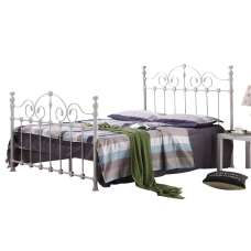 Irvine Metal King Size Bed In White - UK
