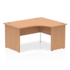 Isle 140cm Oak Right Computer Desk With Panel End Leg - UK