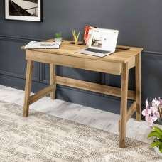 Irving Wooden Laptop Desk With 1 Drawer In Riviera Oak - UK