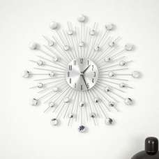 Itotia Round Quartz Movement Wall Clock In Silver - UK
