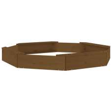 Ivins 159.5cm Wooden Octagon Kids Sandbox - Honey Brown - UK