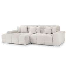 Jackson Fabric Left Hand Corner Sofa In Beige - UK