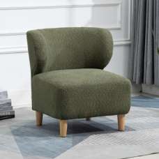 Jakarta Fabric Accent Chair With Oak Legs In Moss - UK