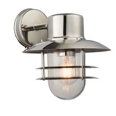 Jamaica Stainless Steel Wall Light In Silver - UK