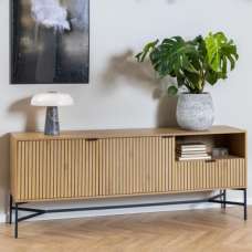 Japar Wooden Sideboard With 2 Doors 1 Drawer In Matt Wild Oak - UK