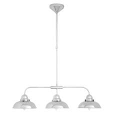 Jaspro 3 Steel Shades Pendant Light In Chrome - UK
