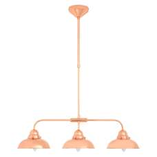 Jaspro 3 Steel Shades Pendant Light In Copper - UK