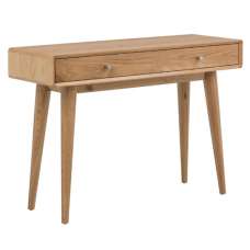 Javion Wooden Console Table With 1 Drawer In Natural Oak - UK