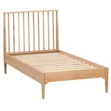 Javion Wooden Single Bed In Natural Oak - UK