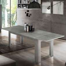 Jennings Large Wooden Extending Dining Table In Bronx Concrete - UK