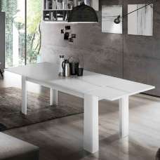 Jennings Medium Wooden Extending Dining Table In White larch - UK