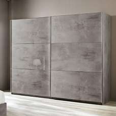 Jessica Large Wooden Wardrobe In Grey Marble - UK