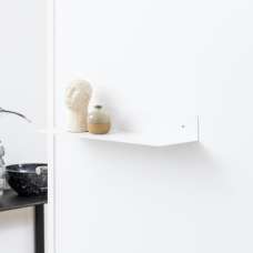 Jicama Metal Wall Shelf In Matt White - UK