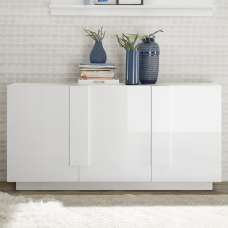Jining High Gloss Sideboard With 3 Doors In White - UK