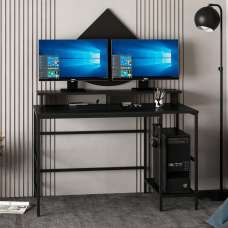 Jomix Wooden Computer Desk in Black - UK