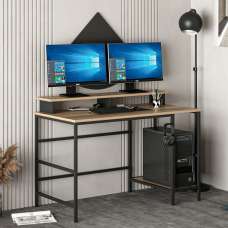 Jomix Wooden Computer Desk in Oak and Black - UK