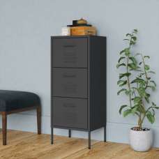 Jordan Steel Storage Cabinet With 3 Drawers In Anthracite - UK