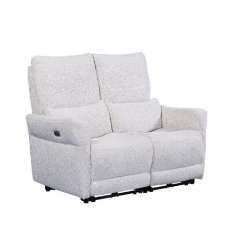 Juneau Fabric Recliner 2 Seater Sofa In Biscuit - UK