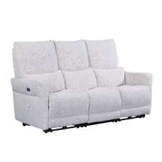 Juneau Fabric Recliner 3 Seater Sofa In Biscuit - UK