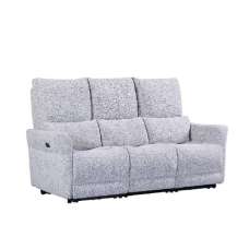Juneau Fabric Recliner 3 Seater Sofa In Dove - UK