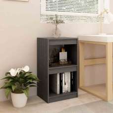Jupiter Wooden Bookcase With 2 Compartments In Grey - UK