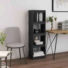 Jupiter Wooden Bookcase With 4 Compartments In Grey - UK