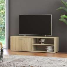 Kaavia Wooden TV Stand With 1 Flap Door In Sonoma Oak - UK