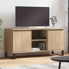 Kacia Wooden TV Stand With 2 Doors In Sonoma Oak - UK