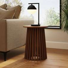 Kaevor Wooden Side Table in Walnut - UK