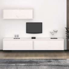 Kahoni Solid Pinewood Entertainment Unit In White - UK