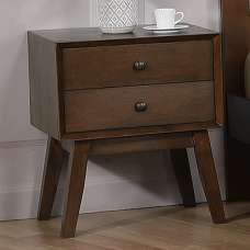 Kairos Solid Hardwood Bedside Cabinet In Rustic Oak - UK