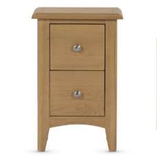 Kamiah Wooden Bedside Cabinet With 2 Drawers In Oak - UK