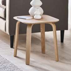 Kanata Wooden Side Table Square In Oak - UK