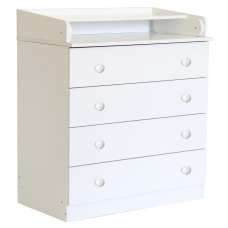 Karlstad Wooden Chest Of 4 Drawers In White - UK