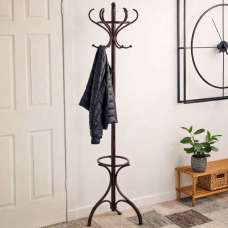 Karlstad Wooden Coat Stand - Brown - UK