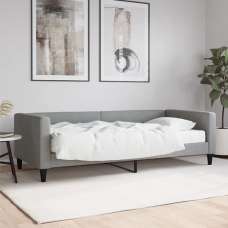 Kavala Fabric Daybed With Mattress In Light Grey - UK