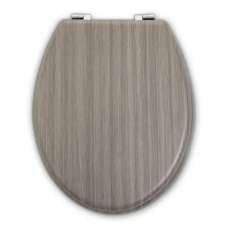 Kelant Wooden Toilet Seat In Grey - UK