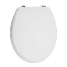 Kelant Wooden Toilet Seat In Matt White - UK