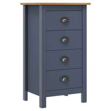 Kendal Wooden Chest Of 4 Drawers In Grey And Brown - UK